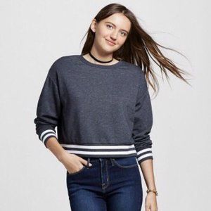 Mossimo Women's Dark Heather Gray Crop Sweater